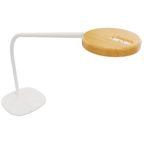 Lampe De Bureau Loola - Bois Et Blanc - A+