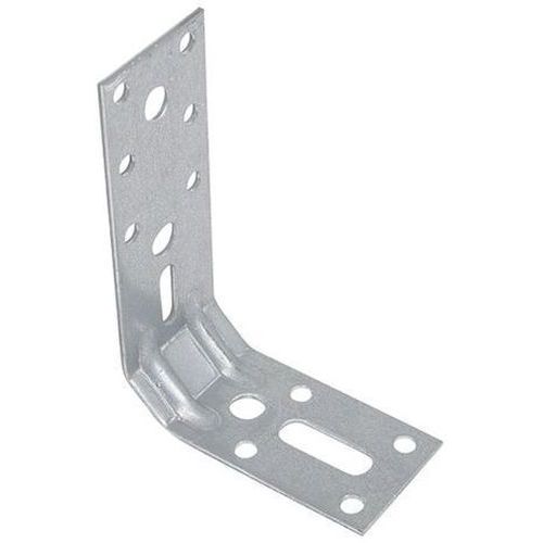 Norail - Équerre nervurée renforcée galvanisée 100x70x30 mm - Quincaillerie robuste et durable