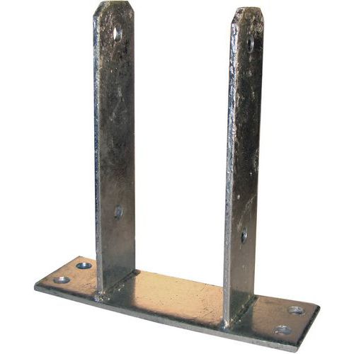 Norail - Support en U à visser - 70x70 mm - Quincaillerie robuste et durable