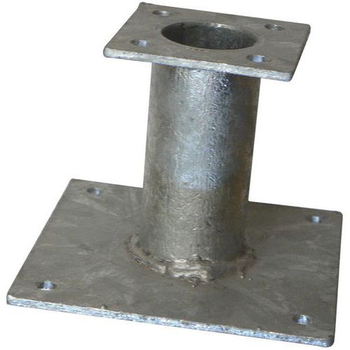 Norail - Support poteau double plat fixe - Quincaillerie robuste et durable
