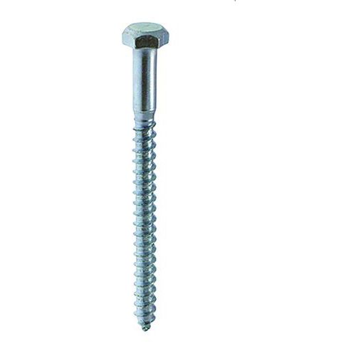 Norail - Tirefond Hexagonal Acier Zingué Torx - 8x40 mm - 200 Pièces - Intérieur/Extérieur