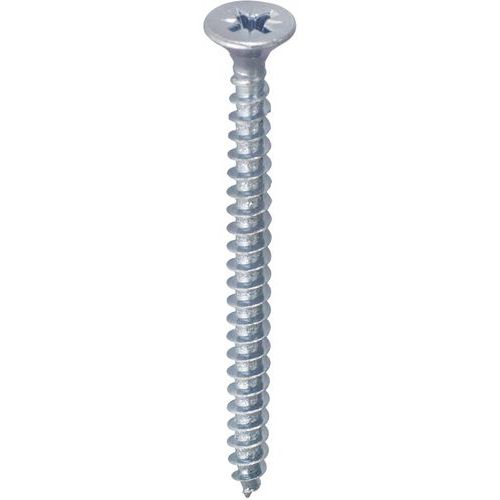 Norail - Vis agglo Pozidriv tête fraisée 3x25mm - Acier Gris - 500 pièces - Usage intérieur/extérieur