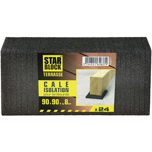 Norail - Cale Isolation 90x90x8 mm - Colle Adhésif Mastic