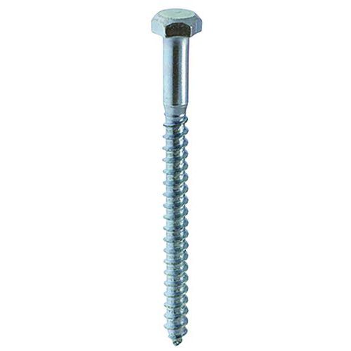 Norail - Tirefond Hexagonal Acier Zingué Torx - 8x50mm - 200 Pièces - Usage Intérieur/Extérieur