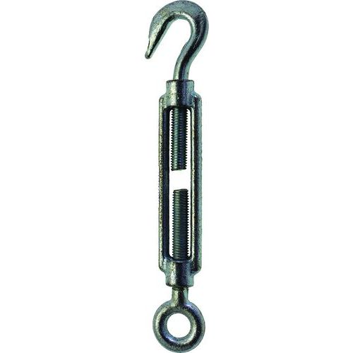 Norail - Tendeur à anneaux et crochet galvanisé - 10x130 mm - Force 235 kg - Accessoire de levage résistant