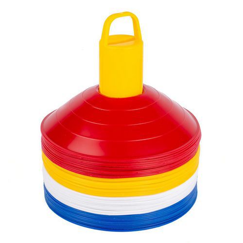 Coupelles de délimitation multisport - Lot de 40 - 5 cm de hauteur - PVC souple - Idéal entraînement