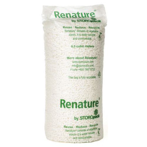 Particule de calage ECOBIO - 0,5 m3 - Blanc - 42 mm - Température max 200°C - Calage écologique et sécurisé