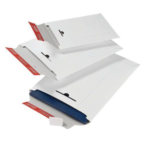 Pochette carton blanc 24,5x34,5cm A4+ - Protection rigide pour documents
