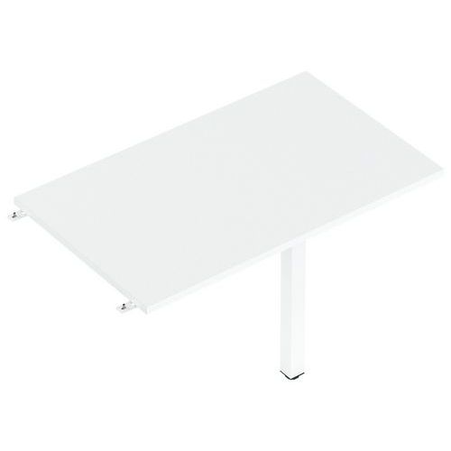 MBA - Plateau de bureau Enis 120x60 cm Blanc - Éco-responsable 40% recyclé - Finition mélaminée - 25mm épaisseur