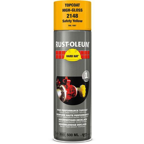 Peinture De Finition En Aérosol Hard Hat - 500ml - Jaune Sécurité