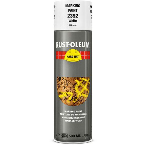 Hard Hat Aérosol De Marquage 500ml Blanc Signalisation