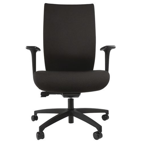 GGI - Fauteuil de bureau KIO - Synchrone, Accoudoirs réglables, Tissu Anthracite, Roulettes