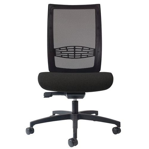 Chaise De Bureau Kio Dos Résille Noir Assise Anthracite