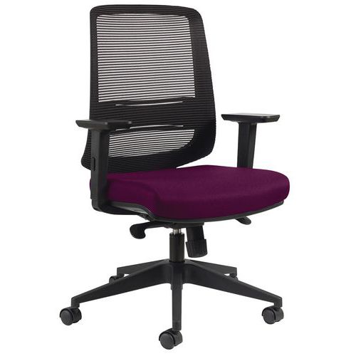 Fauteuil Novy Eco Md Résille Noir Sans Têtiere Av Acc Fuschia