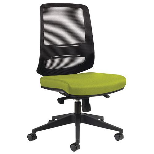 Chaise De Bureau Novy Eco Md Résille Noir Sans Têtiere Vert