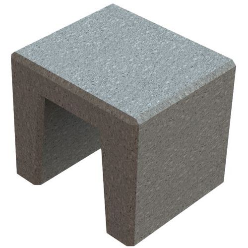 Banquette Story Béton Gris Anthracite L 50 Cm