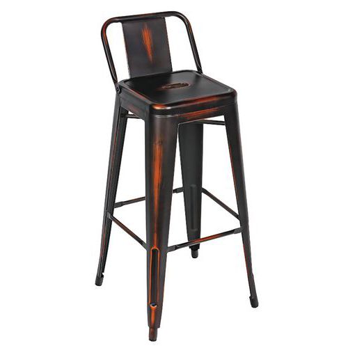 Tabouret Haut Fusion Métal Red Bronze