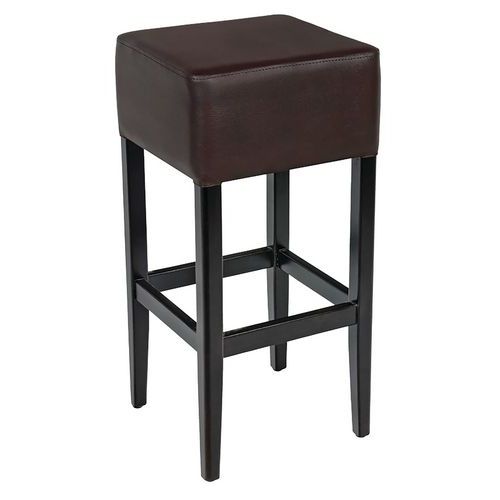 Tabouret Haut Vivaldi Pieds Wengé Ass. Tis. Enduit Pvc Moka