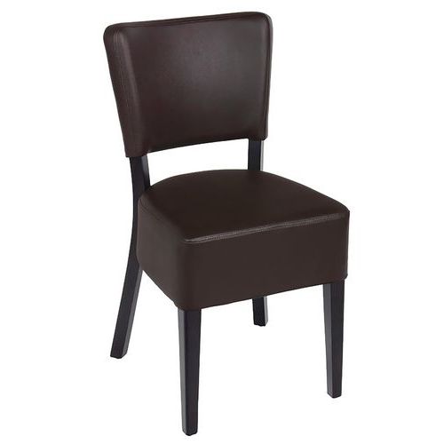 Chaise Vivaldi Pieds Wengé Enduit Pvc Moka