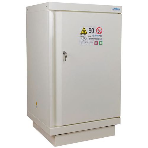 Trionyx - Armoire de sécurité multirisques 2 compartiments 56L - Blanc - Résistance au feu 90 min - Éco-responsable