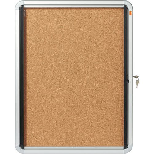 Vitrine D'affichage D'intérieur Nobo à Fond En Liège 4 X A4