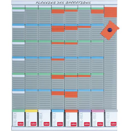 Kit planning hebdomadaire à fiches T - 8 colonnes - Nobo Kit planning hebdomadaire à fiches T - 8 colonnes - Nobo