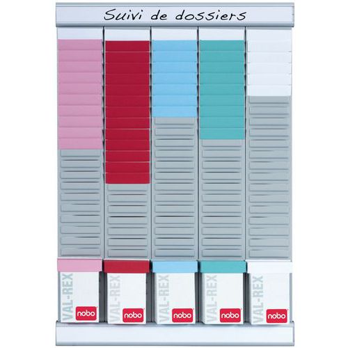 Kit planning hebdomadaire à fiches T - 5 colonnes - Nobo Kit planning hebdomadaire à fiches T - 5 colonnes - Nobo