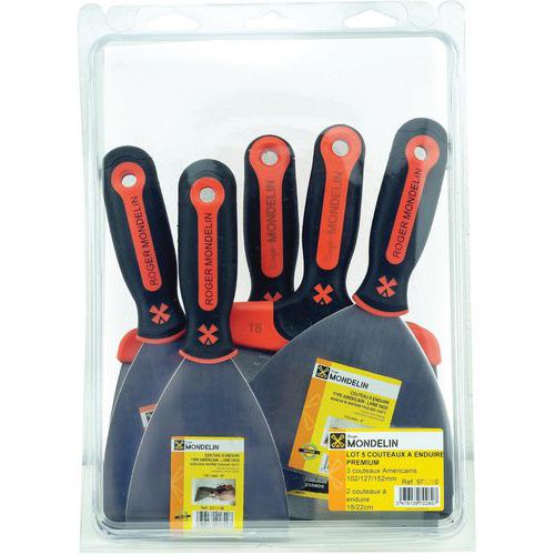 MOB - Couteau à enduire - Lot de 5 - Outillage spécialisé pour artisans