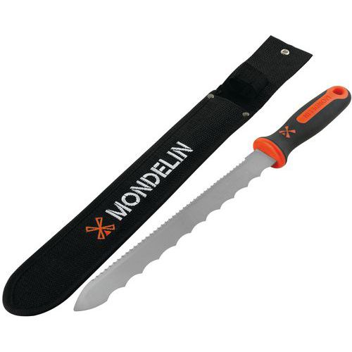 Mondelin - Couteau pour isolants manche bimatière Premium - 36cm - Lame 36mm - Outillage à main professionnel