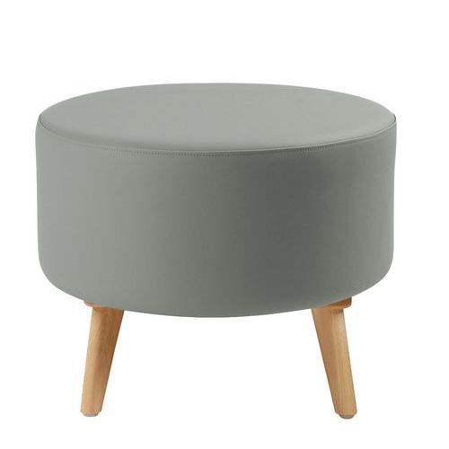 Pouf Bulle Pied Bois Enduit Pvc Béton