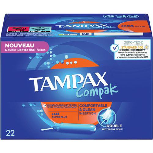 Tampon Compak Super Plus Boîte De 22 Tampax