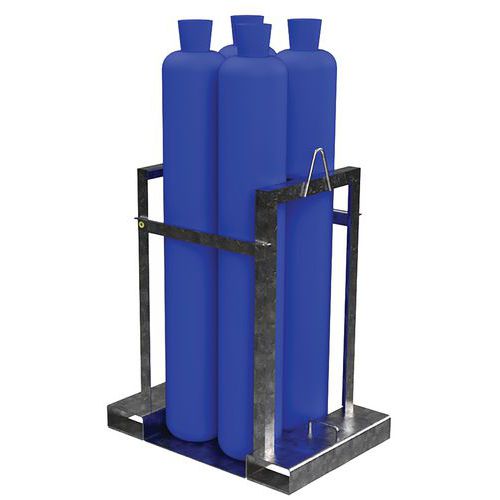 Sameto Technifil - Support mobile pour bouteilles de gaz - 4 bouteilles ø 230 mm - Galvanisé