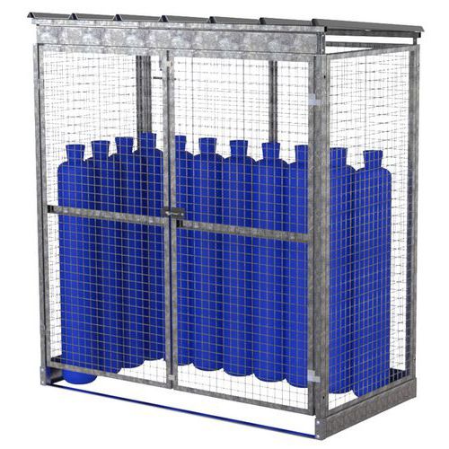 Abri Grillagé Stockage Bouteille De Gaz Posé Au Sol - 2mx1m