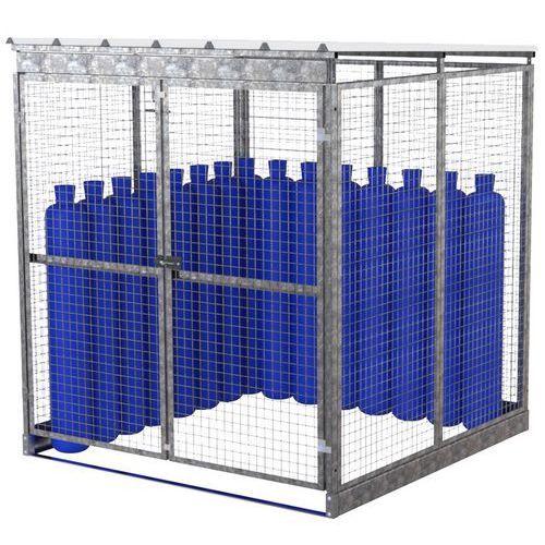 Abri Grillagé Stockage Bouteille De Gaz Posé Au Sol - 2mx2m