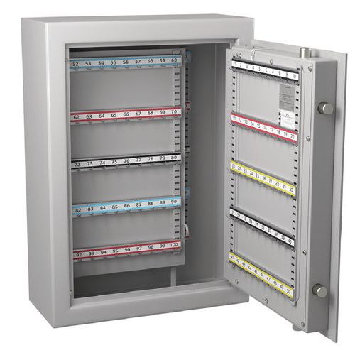 Armoire à clés haute sécurité grise Fermeture à clé Manutan.fr