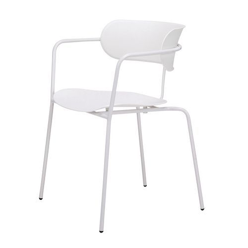 Chaises Bistro - Pied Blanc / Assise Blanche