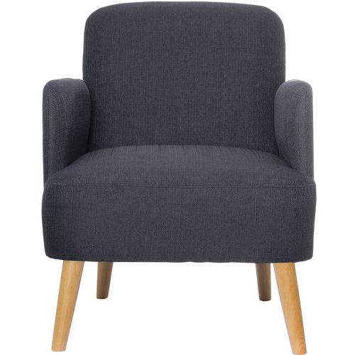 Fauteuils Brooks Pied Hêtre Assise Anthracite