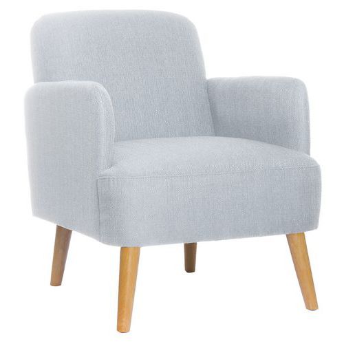 Fauteuils Brooks Pied Hêtre Assise Grise