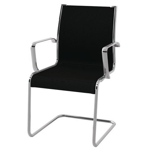 Fauteuil Visiteur Dekora Résille Noir R02/101