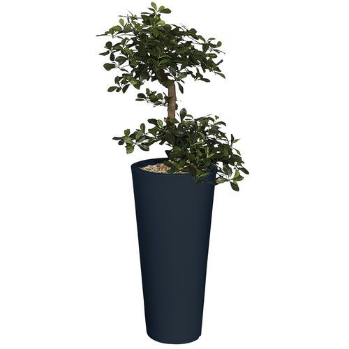 Bac rond Bonzaï 85 cm anthracite - Décoration extérieure - Forme ronde - Hauteur 150 cm - Diamètre 70 cm - Poids 15 kg