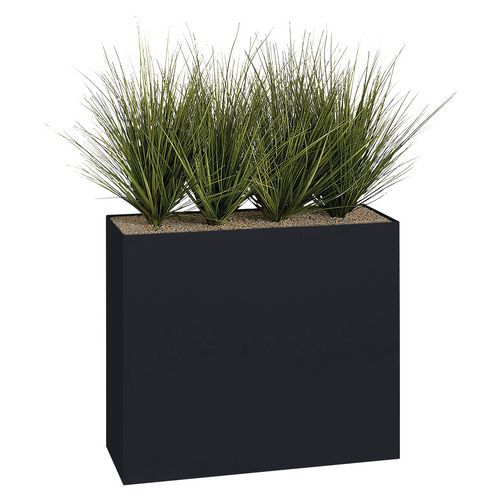 Jardinière Métal Mobile M1 Hauteur 74 Cm Graminées Noir