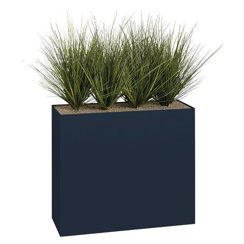 Jardinière Métal Sur Roulettes M1 H 74cm Graminées Gris