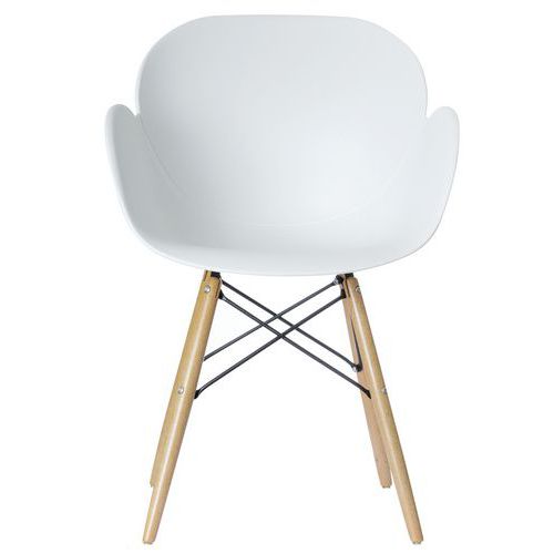 Chaises Kiwood Pied Hêtre Assise Blanche