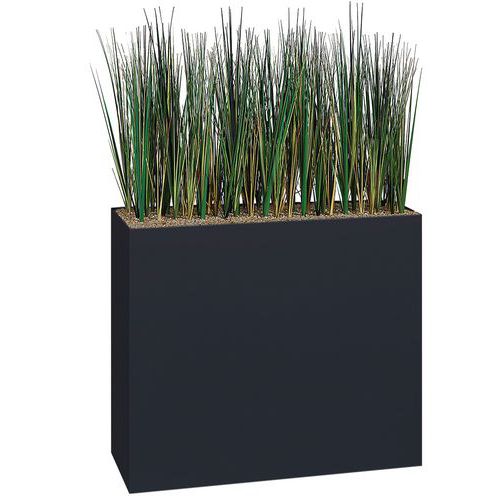 Jardinière Métal Sur Roulettes M1 Hauteur 74 Cm Herbes Noir