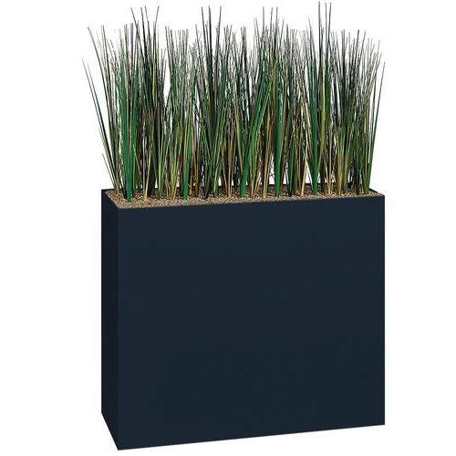 Jardinière Métal Sur Roulettes M1 Hauteur 74 Cm Herbes Gris
