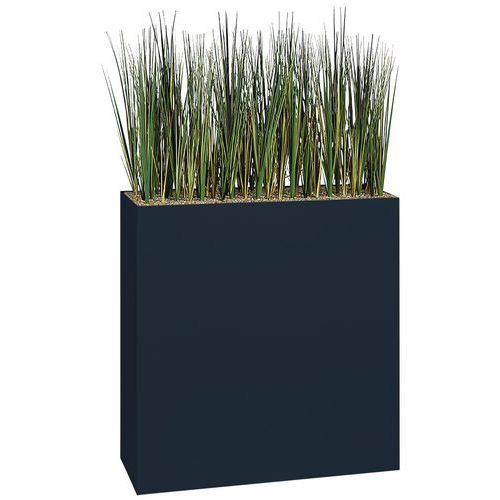 Jardinière Métal Sur Roulettes M1 Hauteur 90 Cm Herbes Gris
