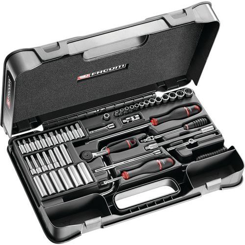 Coffret douilles 1/4 pouces 6 pans - 61 pièces Coffret douilles 1/4 pouces 6 pans - 61 pièces