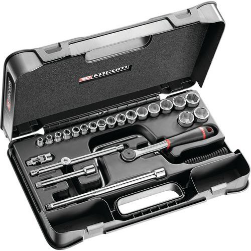 Facom 1 Coffret Douilles 3/8 Pouces 6 Pans