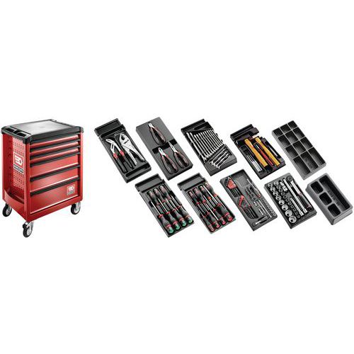 Sélection tous métiers 118 outils - servante 6 tiroirs Sélection tous métiers 118 outils - servante 6 tiroirs
