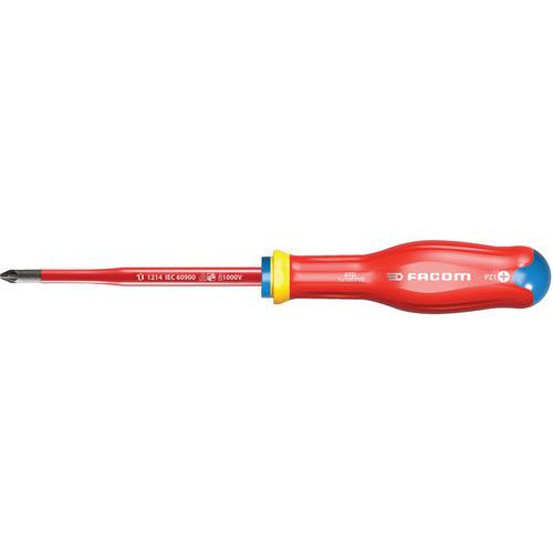 Facom 1 Tournevis Protwist® Isolés 1000 Volts Pour Vis Cruciformes Pozidriv® Facom